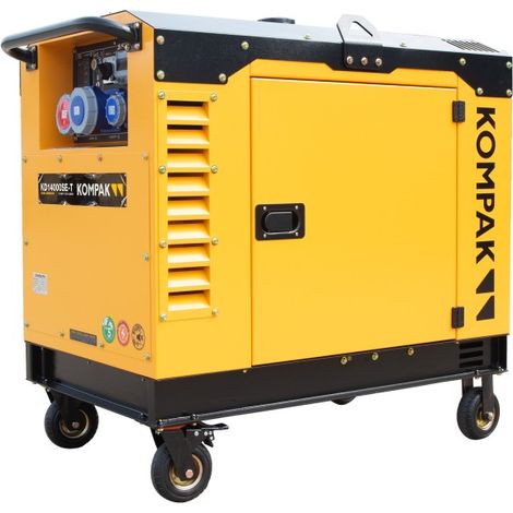 KD14000SE-T Generador eléctrico diésel insonorizado 10 kW / 13,8 kVA Full Power  KOMPAK