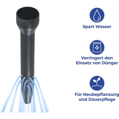 Maximex Wurzel-Gießer 6er Set, Ø 5,5 x 30 cm, Schwarz, Polypropylen schwarz