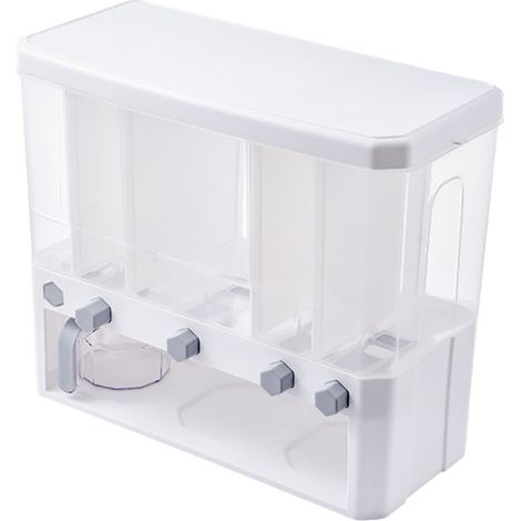5 in 1 Küchen Müslispender Vorratsdosen Wand-Montiert Getreidespender Cerealienspender Modern Müslispender 10L Trockenfutterspender (1/5)