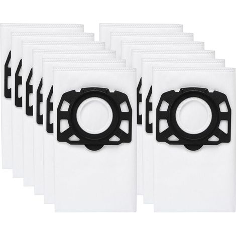 Confezione da 12 sacchetti per aspirapolvere, compatibili con i sacchetti per aspirapolvere Karcher WD2 Plus, Karcher WD 3, WD 3 Battery, KWD 1, KWD 2, KWD 3, MV 3, SE4001, SE4002, sacchetto per aspir (1/4)