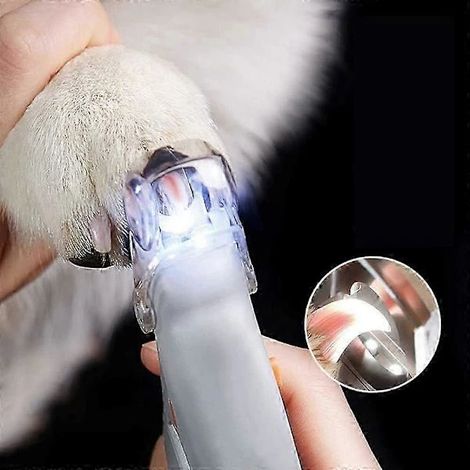 Coupe-ongles pour animaux avec lumière LED et loupe – Outil anti-coupure sûr pour chiens et chats