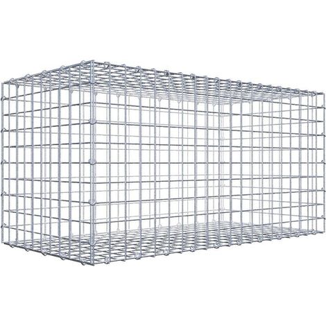 Gabiondeco - Gabion 100 cm x 50 cm x 50 cm (L x H x P). mailles 5 x 5 cm. Fermeture par anneaux en c - Made in Germany (1/5)