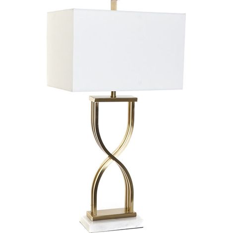 [GEBRAUCHT] Tischleuchte dkd homedecor 40 x 23 x 79 cm gold Metall weiß Marmor dkd  40 w 240 v