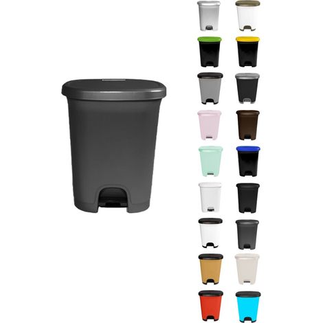 Cubo basura plástico moderno Apertura con pedal Cubo reciclar