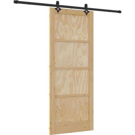Porte coulissante ORKDAL en pin massif naturel, 86 x 211 cm