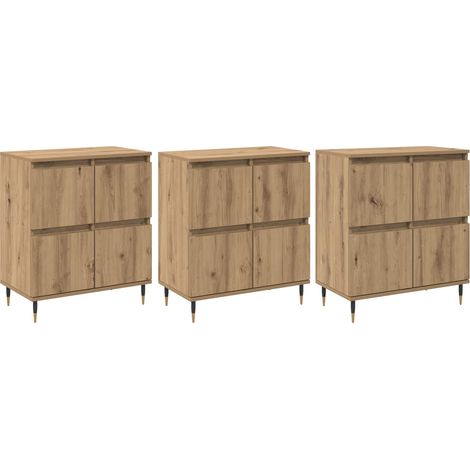 Maison Exclusive - Armario de almacenamiento 3 pcs Roble artesana (1/5)