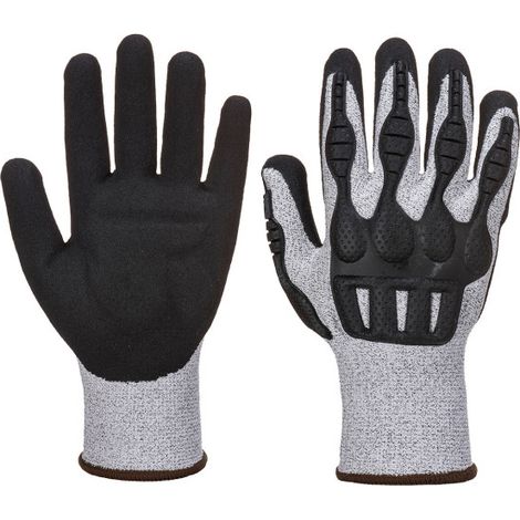 Guantes de manipulación con resistencia al corte TPV Impact Cut Gris/Negro Dext. 4 A723 XXL