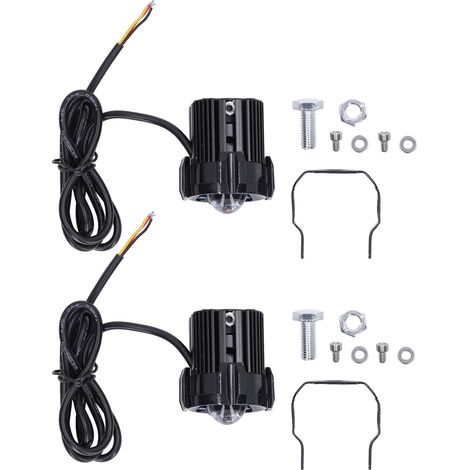 Projecteur LED Double 30W 60W Phare Longue/Courte Portée Blanc Jaune Étanche IP67 pour Moto Quad UTV (1/5)