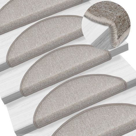 Alfombrillas para escaleras 15 piezas Taupe 65 x 24 x 4 cm DEC023558 (1/5)
