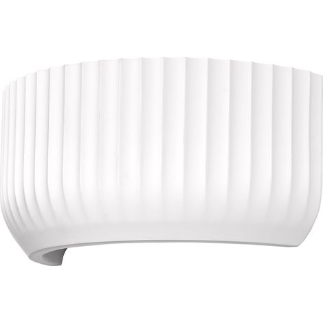OSRAM Decor Plaster Routes Wall Up Applique murale décorative en plâtre, 310 mm, avec culot E27, IP20, blanc (1/5)