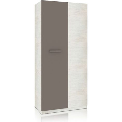 Armario juvenil Axim Blanco Alpes - Basalto (ancho) x 200cm (alto) (1/5)