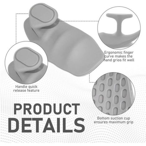 Tapis de grip sans doigts pour musculation antidérapant gris pour salle de sport entraînement de force (1/4)