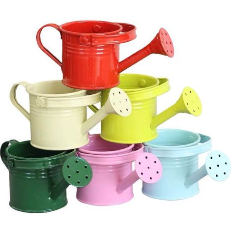 Arrosoir - Enfants - Base Épaissie - Bec Allongé - Fer Galvanisé - Pour Jardin Intérieur Extérieur - 1 Pièce (1/5)