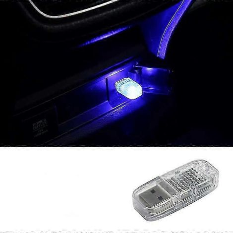 Lampe LED d'ambiance USB pour intérieur de voiture, avec interrupteur tactile, branchement facile et installation rapide. Idéale pour PC et ordinateur. Mini lampe de surface avec port USB. (1/5)