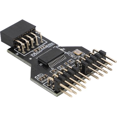 Adaptateur de carte d'extension USB 2.0 9 broches vers double 9 broches pour WinXP/Vista/Win7/8/10 (1/5)