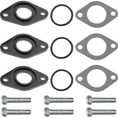 PZ19 Joint d'entretoise de Joint d'admission de collecteur de carburateur 19 mm pour 50 CC 70 CC 90 CC 110 CC 125 CC Pit Dirt Bike ATV Quad Go-Karts Scooter (Lot de 3) (1/5)