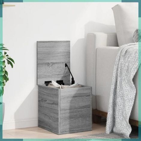 Boîte de rangement - 840672 - sonoma gris - 30 x 35 x 35 cm - bois d'ingénierie (1/5)