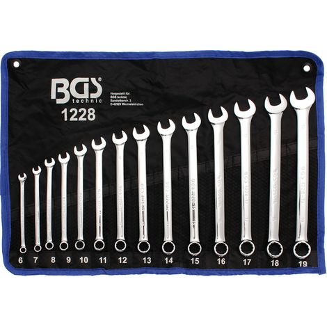 Cles mixtes bgs technic pro tres longues de 6 à 32 detail, trousses - choisissezici : trousse de 14 clés