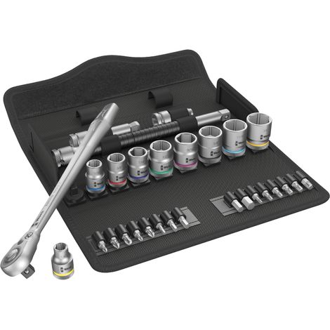 Wera 8100 SB 11 Zyklop Metal-Knarrensatz, Umschalthebel, 3/8"-Antrieb, zöllig