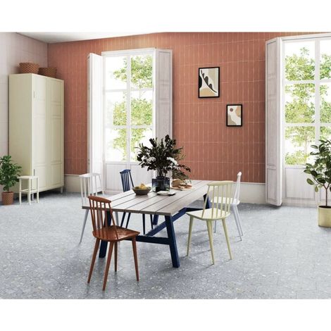 Carrelage Effet Terrazzo Hexagonal AROUSA 25,8x29cm (1m2) Azul - Les Carreaux de Jean (1/2)