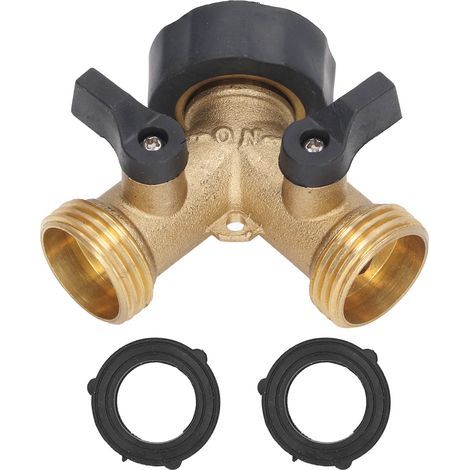 Vanne en Forme de Y à Filetage 3/4 Pouces, Robinet à Bille D'arrêt à 2 Voies, Séparateur de Tuyau en Plastique pour L'arrosage du Jardin, Interrupteur de Vanne D'irrigation en (1/5)