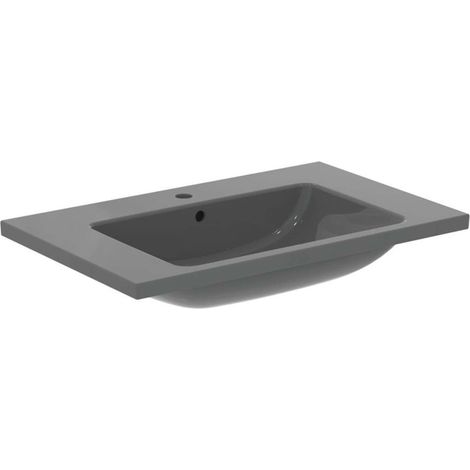 Ideal Standard Möbelwaschtisch i.life B m Überlauf 1 Hahnloch grau 810x510x180mm 810 x 510 x 180 mm (1/5)