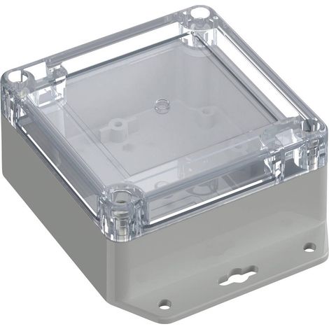 TRU COMPONENTS 6U07090905639 TC-13865244 Boîtier industriel 121.5 x 91.5 x 45 Polycarbonate gris clair, transparent 1 p