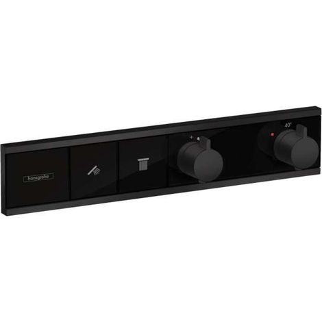 Hansgrohe RainSelect - Grifo empotrado para 2 aparatos, negro mate 15380670 (1/2)