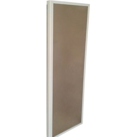Anta Fissa Smeralda Acrilico 1.8mm Effetto Goccia Telaio in Alluminio Bianco 83-87 xh185