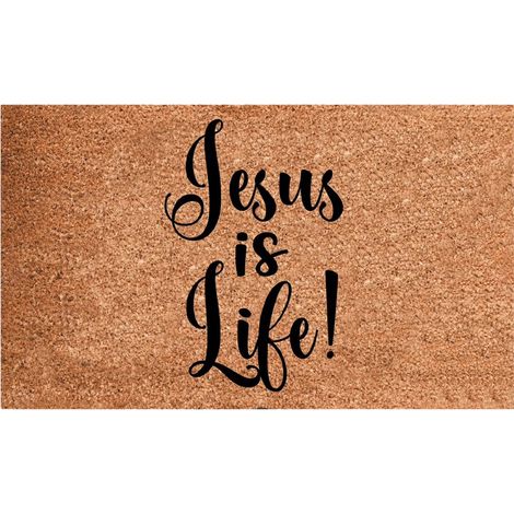 Räumungsverkauf von Fußmatten mit Jesusmotiv, Fußmatten mit Text, Willkommens-Fußmatten für Weihnachtsfeiern, aus Polyester, 1 Stück pro Packung. (1/5)