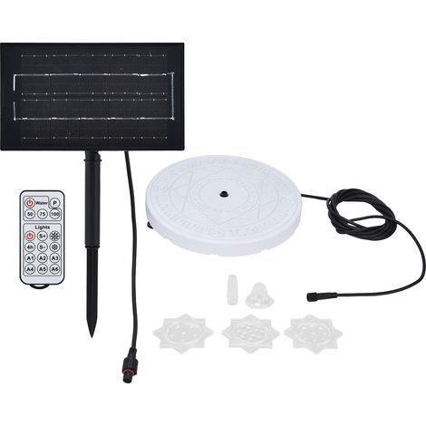 Fontaine solaire lumineuse IP66 étanche, lampe flottante LED RGB pour jardin et piscine extérieure
