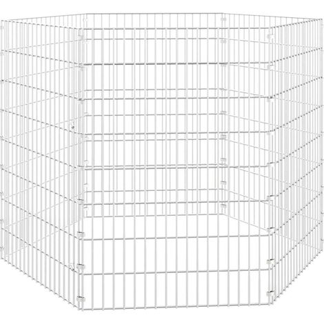 Maison Exclusive - Recinto animales corral 6 paneles hierro galva (1/5)