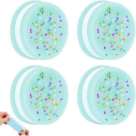 Lot De 4 Jouets Anti-Stress, Squishy À Écraser, Ultra Doux Décompression Anti-Stress En Bleu, 3.8Cm Longueur 1Cm Hauteur (1/5)