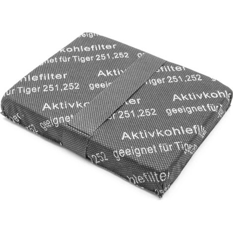 vhbw filtro ai carboni attivi compatibile con Vorwerk Tiger 250, 251, 252, 260 aspirapolvere - Filtro di ricambio, nero