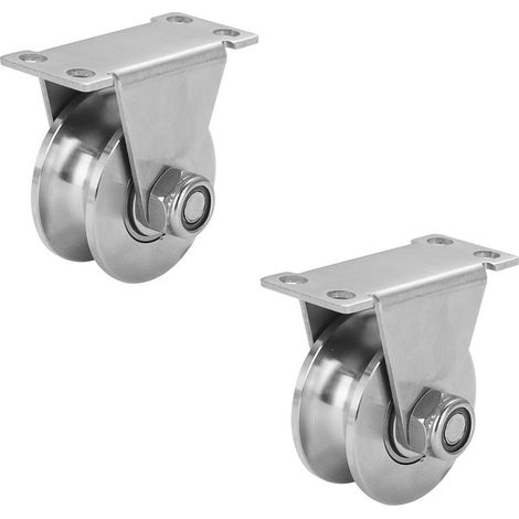 Poulie à Câble en Acier Inoxydable avec Roulement, Poulie Simple en U de 48 mm, Charge 200 kg, pour Porte Coulissante, Rail, Corde et Système de Levage (1/5)