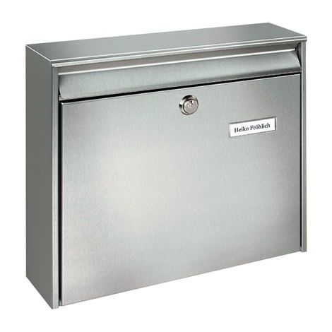 Burg Wächter 20200 BORKUM 3877 NI Boîte aux lettres acier inoxydable argent avec serrure à clé W056111