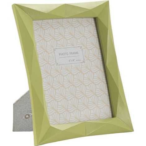 Cornice portafoto Greeny in resina verde geometrica 15x20