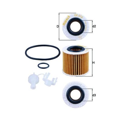 Filtro de aceite OX416D2 Knecht (1/2)