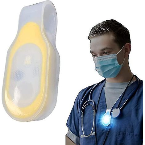 Tragbare LED-Stirnlampe für Pflegekräfte mit magnetischem Freisprechclip, zum Wandern, Gassigehen, Joggen und für medizinische Zwecke – Gelb