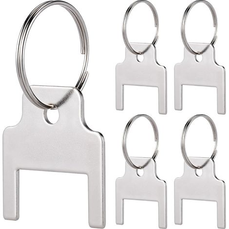 de 5 cl s en acier inoxydable avec porte cl s pour (1/5)