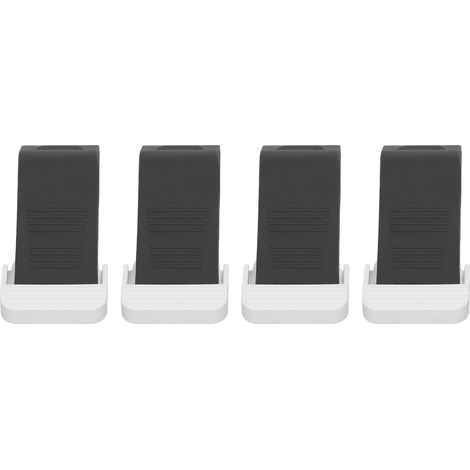 Cale Porte Polyvalente 4 Pièces Anti-Bruit pour Porte Maison Bureau Noir (1/5)
