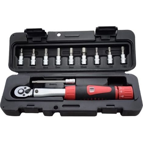 Clé dynamométrique 1/4 pour vélo – Plage de couple 2-24 NM – Précision ±3% – Poignée en CR-MO – Tête chromée 40 (1/5)