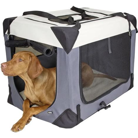 Box de transport chien démontable en toile 91x63,5cm (1/5)