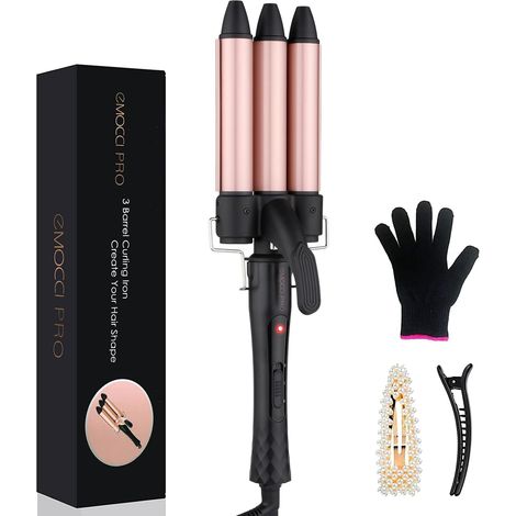 Boucleur 3 Tete, Boucleur a Cheveux Adaptés aux Cheveux Longs et Courts  Fer a Boucler de 25 mm, Boucleur Cheveux avec Revêtement en Céramique, à Chauffage Rapide (1/5)