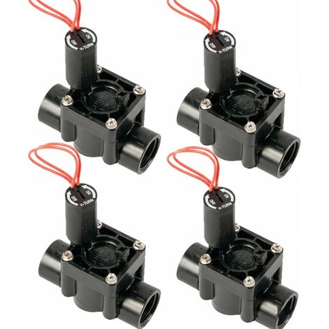 Lot de 4 Électrovanne d'arrosage Hunter PGV-100, 24V 1'', pour les programmeurs électriques