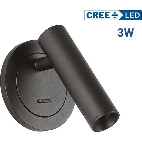Liseuse encastrée "MILSA" - 3W - 2700K - IRC 85 - Noir