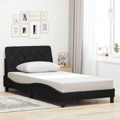 Estructura de cama sin colchón tela negro 100x200 cm vidaXL (1/5)