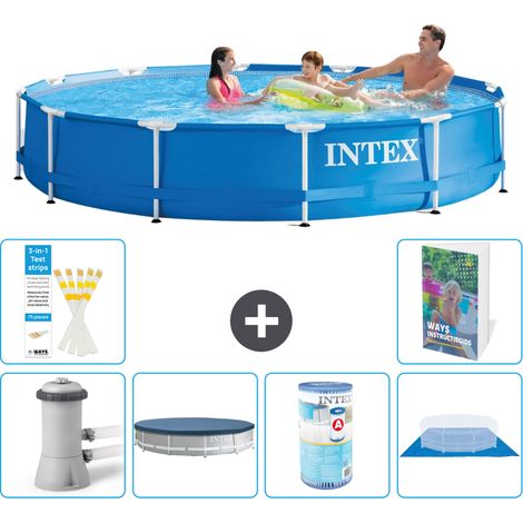 Frame Pool Rund - 366x76 cm - 7-teilig S341