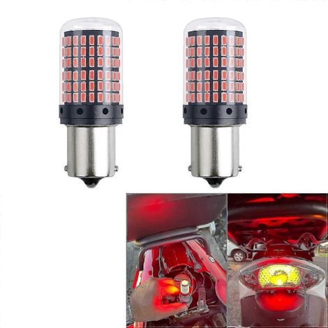 Lot de 2 ampoules LED P21W BA15S 1156 Canbus pour clignotants et feux stop de voiture (1/5)