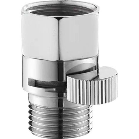 Robinet d'arrêt en laiton pour pommeau de douche avec vanne d'inversion 1/2 mâle/femelle